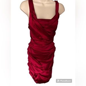 Woman’s sexy little red dress